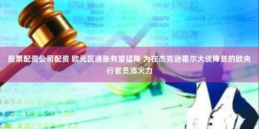 股票配资公司配资 欧元区通胀有望猛降 为在杰克逊霍尔大谈降息的欧央行官员添火力