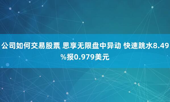 公司如何交易股票 思享无限盘中异动 快速跳水8.49%报0.979美元